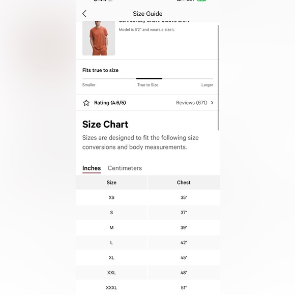 Lululemon Soft Jersey Tee Shirt Mens orange Heathered size Small NWT - Picture 7 of 7